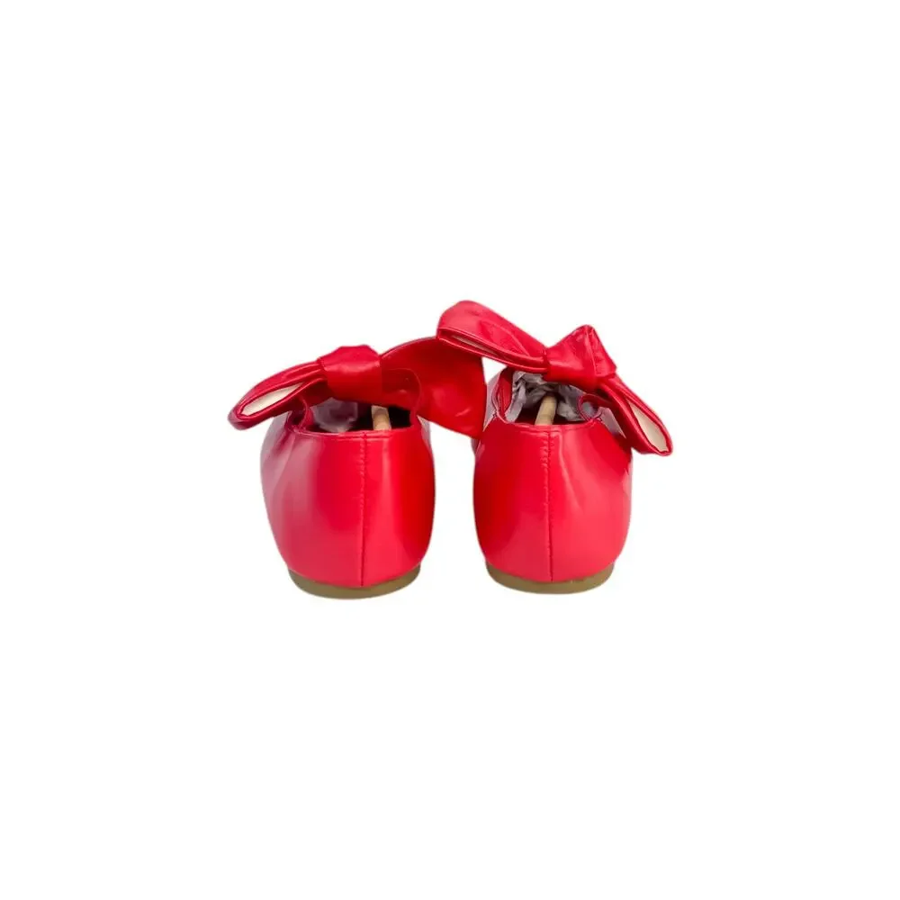 FabKids Girls Red Bow Flats Size 10